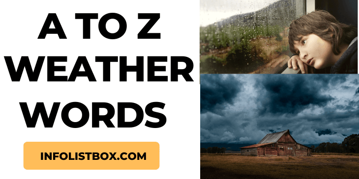 Weather Words That Start With A To Z